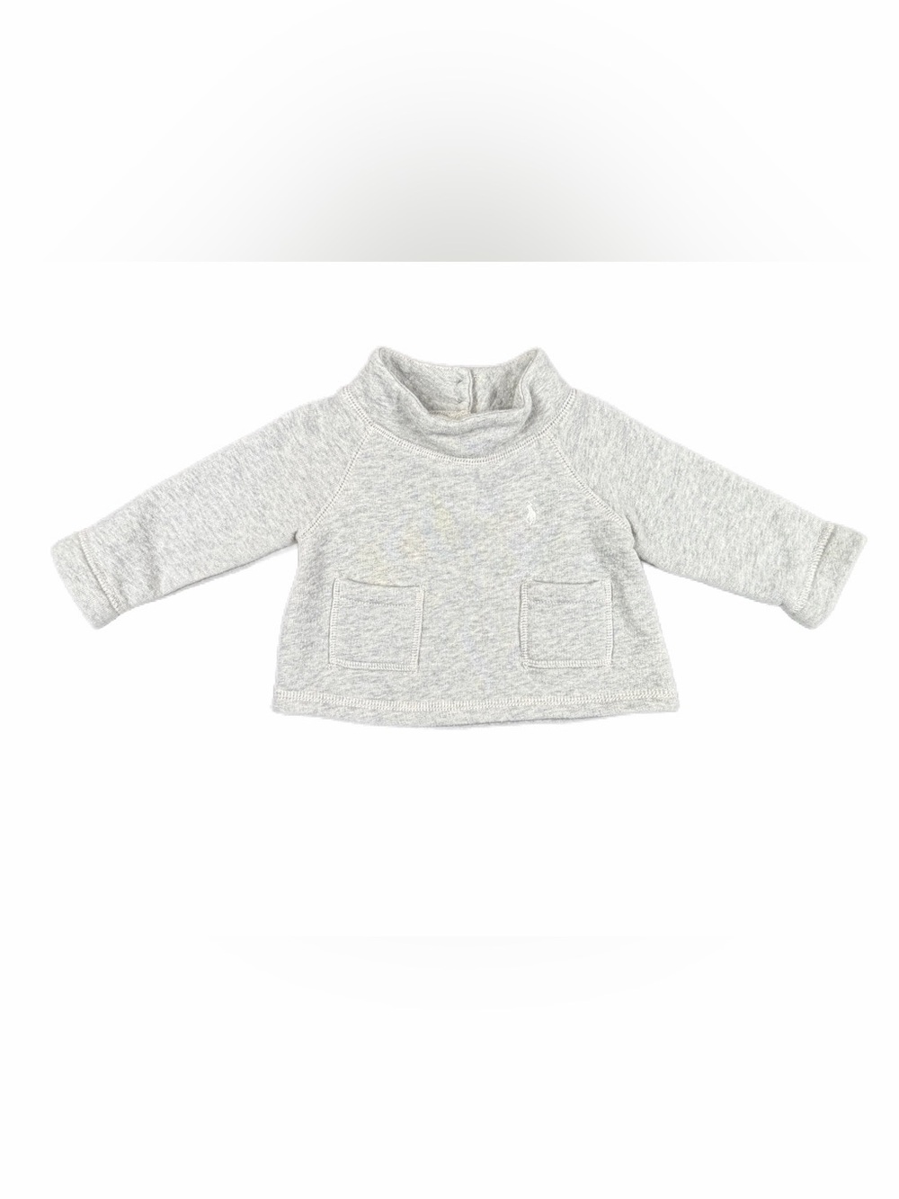 RALPH LAUREN Baby Mock Neck French Terry Sweatshirt- 6M
